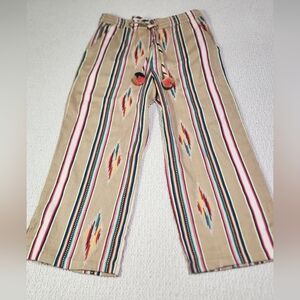 America & Beyond A&B‎ Cotton Aztec Design Pants. Comfort, Light Weight Medium
